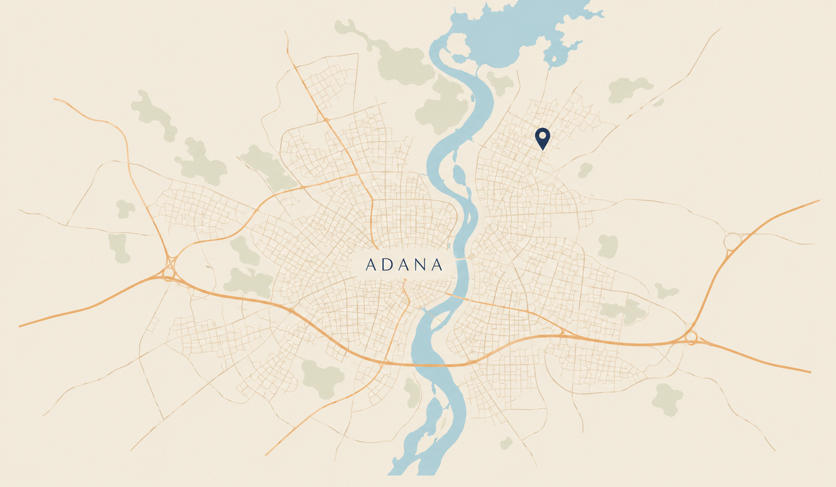 Adana ve Sarıçam konum haritası